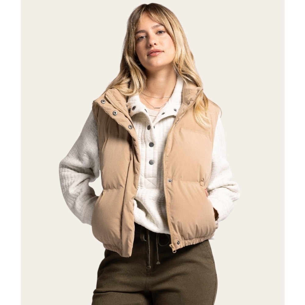 Thread & Supply Beige Puffer Vest